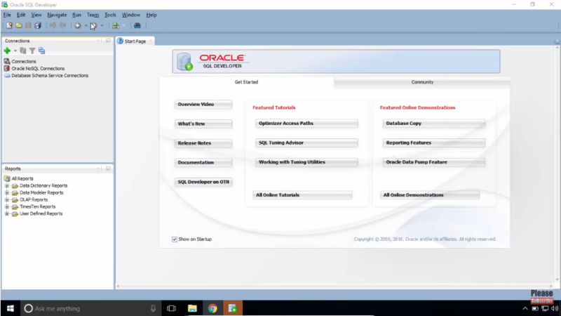 Oracle SQL Developer Screenshot 1