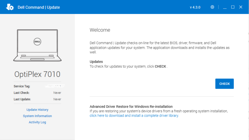 Dell Command Update Screenshot 1