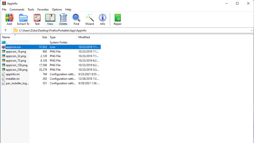 WinRAR Screenshot 01