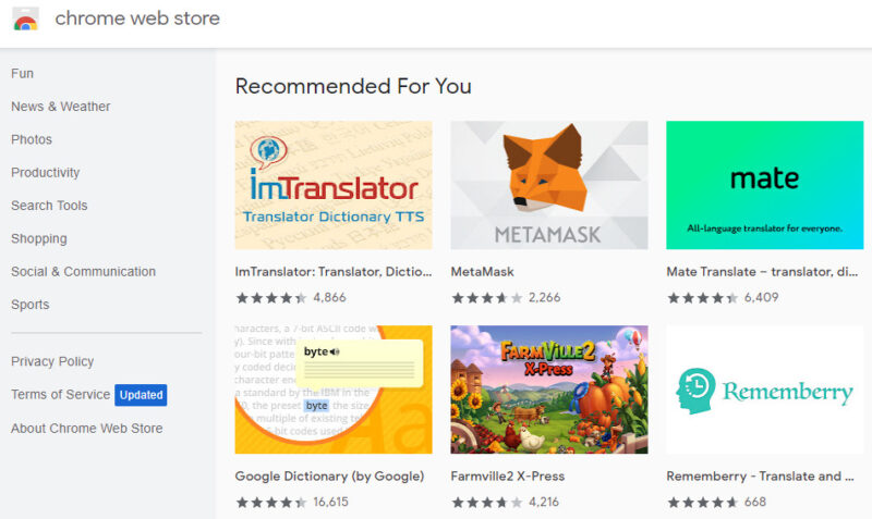 Chrome Web Store Screenshot