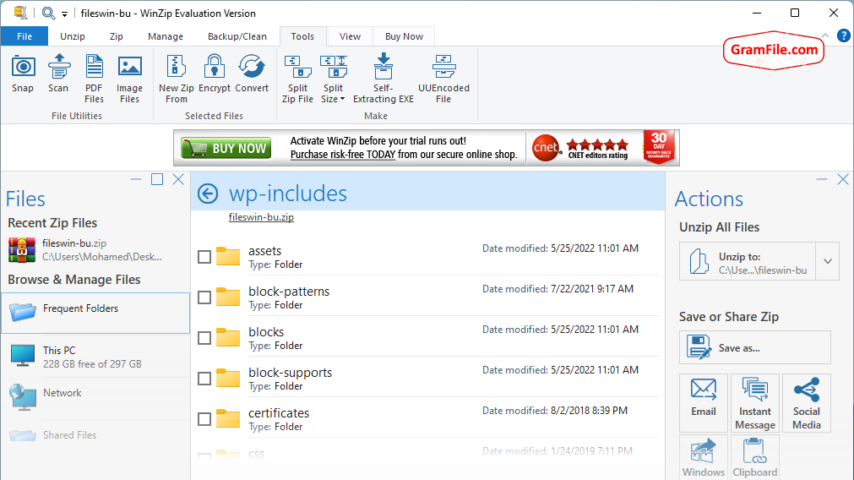 WinZip Screenshot 1